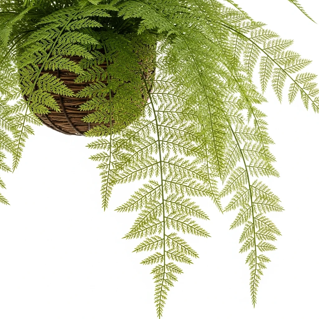 Artificial Asparagus Fern Hanging Basket