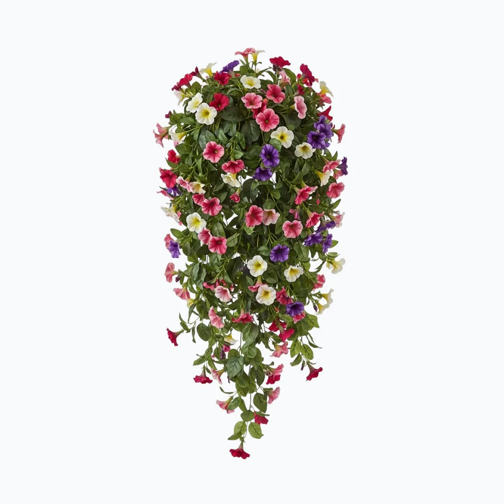 Artificial Petunia Hanging Basket
