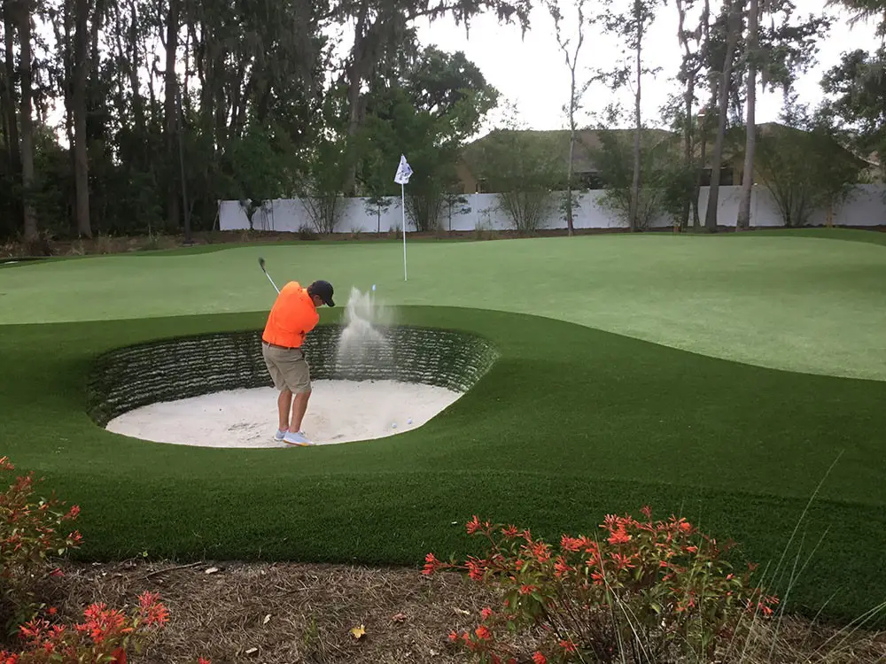 Putting Green with Sand Bunker